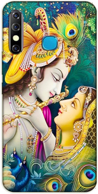 iprinto Back Cover for Infinix Hot 8 Radha Krishna Lord Krishna Kanha Back Cover  (Green, Hard Case)