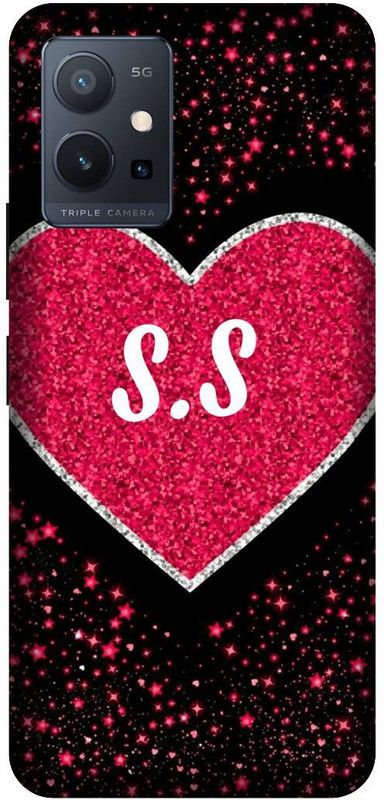 VS PRINT LINK Back Cover for VIVO T1 (5G) , V2141 ,SS, S LOVES S, SS NAME, SS Love Printed  (Red, Hard Case, Pack of: 1)