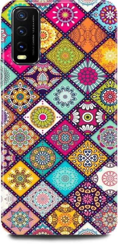 MRBE Back Cover for ViVO Y20, V2029, RANGOLI BACK COVER  (Multicolor, Hard Case, Pack of: 1)