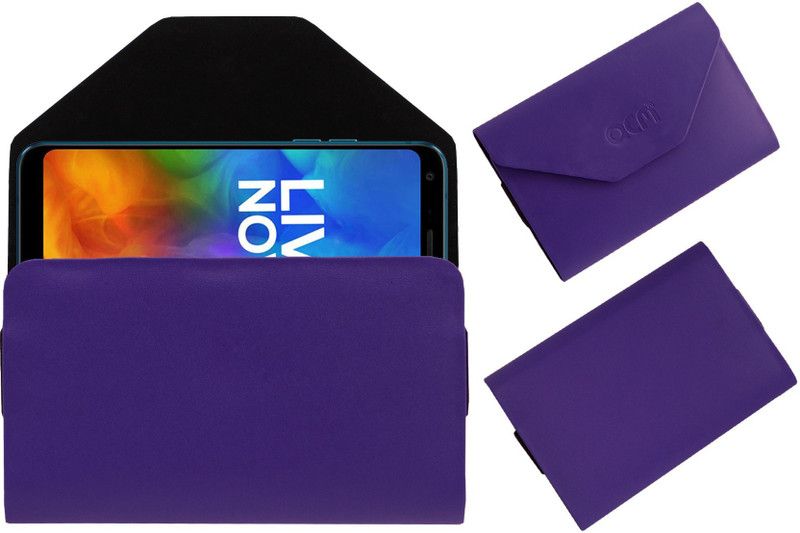 ACM Pouch for Lg Q7 Alpha  (Purple, Cases with Holder, Pack of: 1)