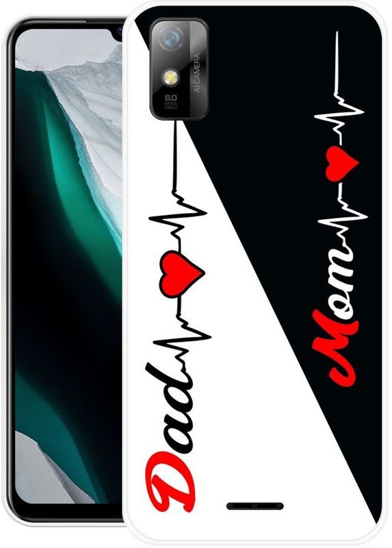 redfly Back Cover for Gionee F8 Neo  (Black, White, Grip Case, Silicon, Pack of: 1)