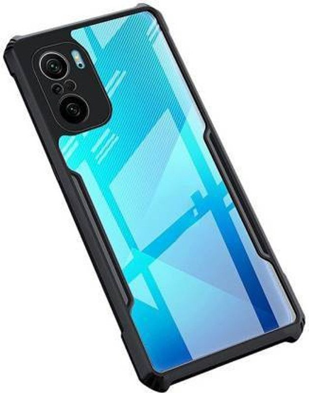 EmptyMinds Back Cover for Mi 11X, Mi 11X Pro  (Black, Transparent, Dual Protection)