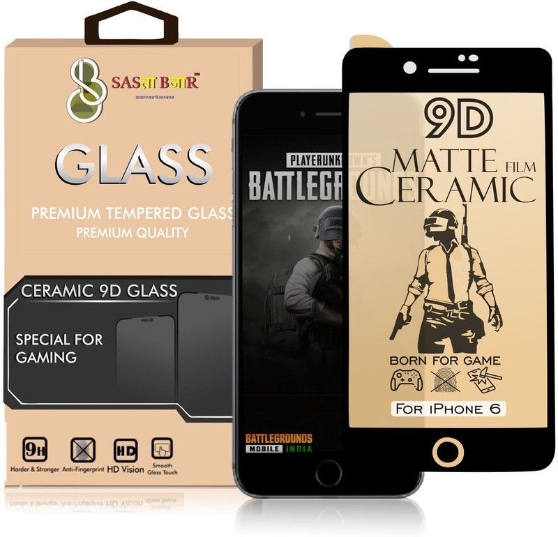 Sasta Bazar Edge To Edge Screen Guard for iPhone 6 Matte Ceramic 9D Flexible Unbreakable  (Pack of 1)