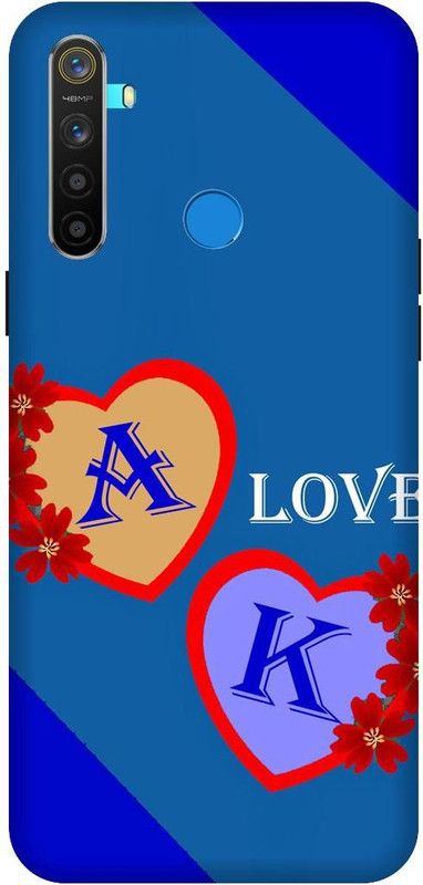 SSMORYA Back Cover for Realme 5, Realme 5s, Realme 5i, AK Letter, Love Printed Back Cover  (Multicolor, Shock Proof, Pack of: 1)