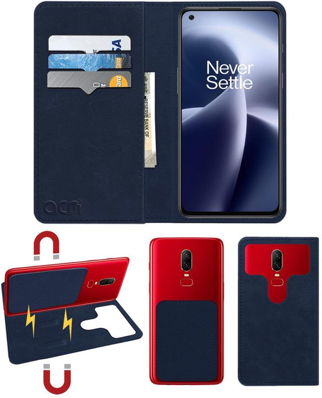 ACM Flip Cover for Oneplus Nord 2t  (Blue, Cases with Holder, Pack of: 1)