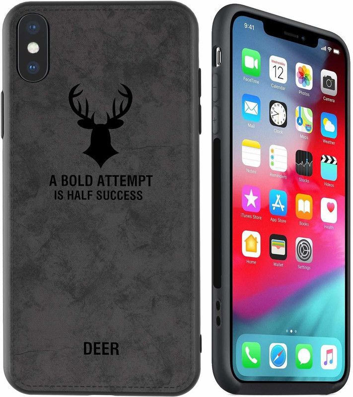 Rakulo Back Cover for apple iphone x, iphone xs  (Black, Pack of: 1)