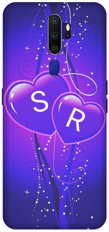 3D U PRINT Back Cover for OPPO A9 (2020),CPH1937 SR, S LOVES R, NAME, LETTER, ALPHABET, SR LOVE  (Multicolor, Waterproof)