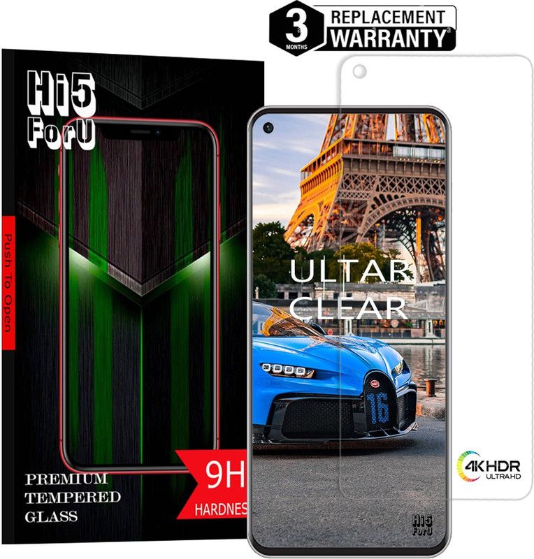 Hi5ForU Tempered Glass Guard for Oppo A53, Oppo A53 Ultra Clear Transparent  (Pack of 1)