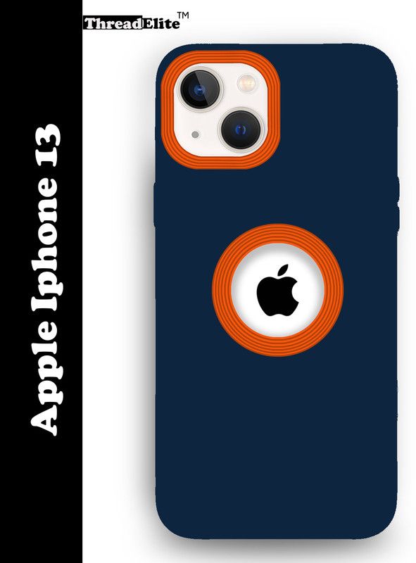ThreadElite Back Cover for Apple Iphone 13  (Blue, Orange, Flexible, Pack of: 1)