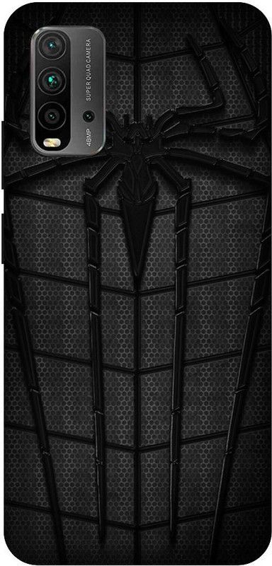 UMPRINT Back Cover for Redmi 9 Power SpiderMan, Spiderman mask Printed Back Cover  (Multicolor, Hard Case, Pack of: 1)