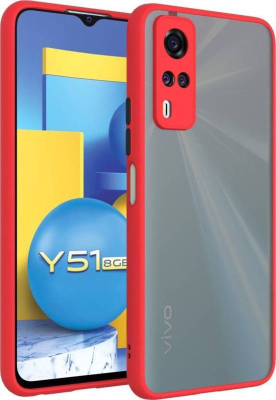Mobi Elite Back Cover for Vivo Y51a, Vivo y31 2020, Vivo Y51 2020  (Red, Pack of: 1)