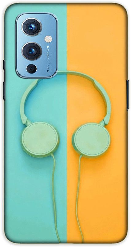 iprinto Back Cover for OnePlus 9 Music Lovers Back Cover  (Yellow, Hard Case, Pack of: 1)