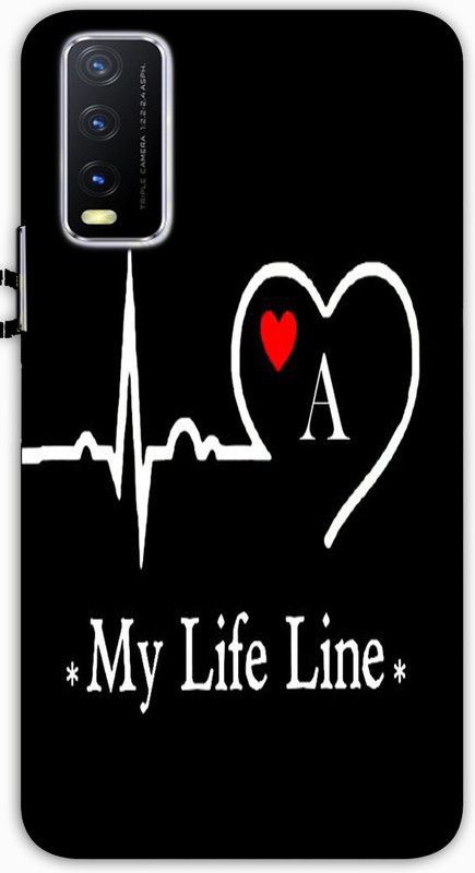 itrusto Back Cover for Vivo Y20i Letter A PRINTED DESIGNER BACK CASE COVER  (Multicolor, Pack of: 1)