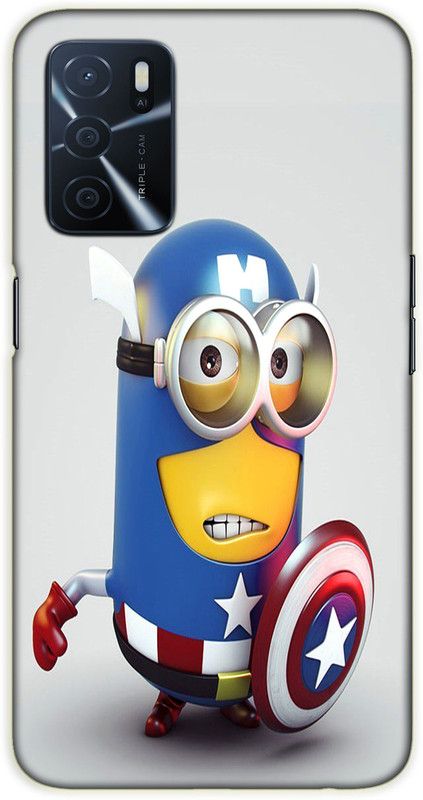 iprinto Back Cover for Oppo A53s 5G, Oppo A16 Cartoon Minion Back Cover  (White, Hard Case, Pack of: 1)