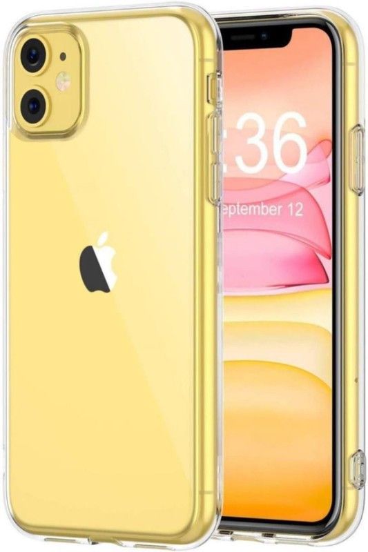 CHATURVEDH Back Cover for Iphone 11  (Transparent, Silicon, Pack of: 1)