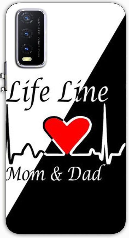itrusto Back Cover for Vivo Y20G Life Line MOM & DAD PRINTED Back Cover  (Multicolor, Pack of: 1)