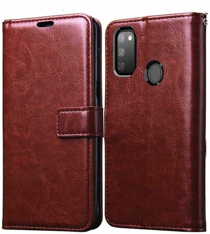 MIOW I CELL Wallet Case Cover for Samsung Galaxy A21s  (Brown, Pack of: 1)