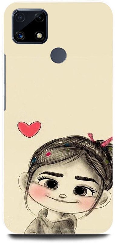 FRONK Back Cover for Realme C25s, RMX3197, GIRL, CUTE, GIRL, LOVELY, GIRL, ANIME, LOVE  (Beige, Hard Case, Pack of: 1)