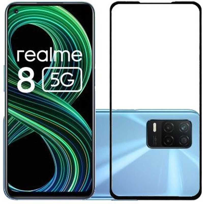 HOBBYTRONICS Edge To Edge Tempered Glass for Realme 8 5G  (Pack of 1)