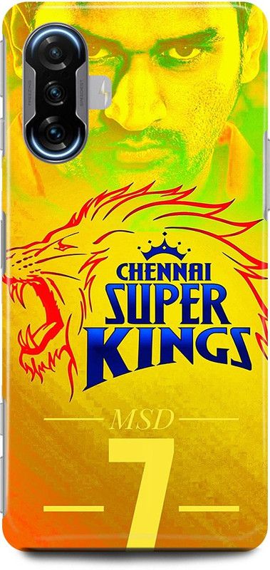JUGGA Back Cover for POCO F3 GT, MS, DHONI, MAHENDRA,SINGH, DHONI  (Yellow, Hard Case, Pack of: 1)