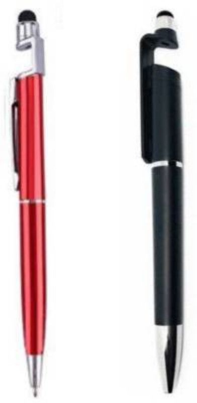 Wazood Best collection Mobile Phone Stand ballpoint Pencils Office School writing pen Dual Head Capacitive Touch Screen Tool for Tablet Smartphone Mobile Holder