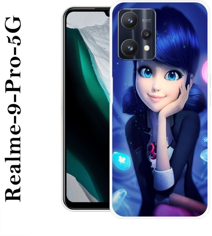 JATLAND Back Cover for Realme 9 Pro 5G  (Beige, Blue, Grip Case, Silicon)