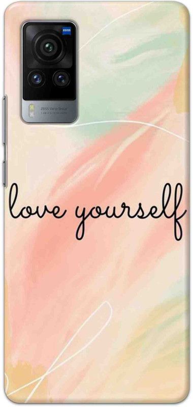 NDCOM Back Cover for Vivo X60 Pro Love Yourself Slim Fit Printed  (Multicolor, Hard Case, Pack of: 1)