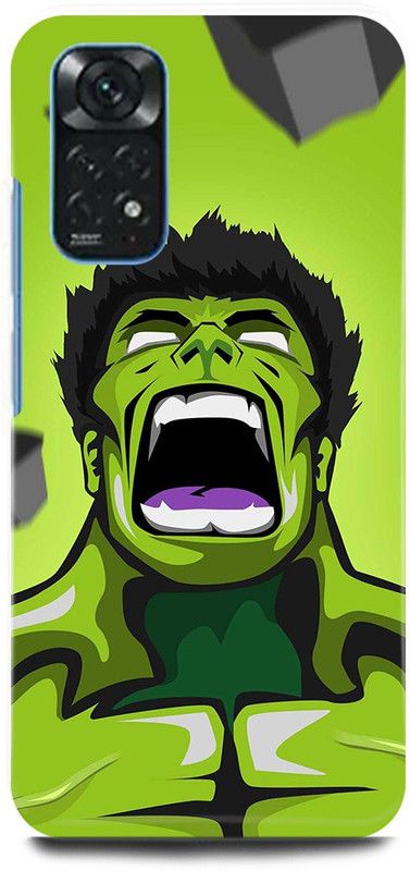 play fast Back Cover for POCO M4 Pro ANGRY, HULK, AVENGER, AVENGERS  (Green, Hard Case, Pack of: 1)