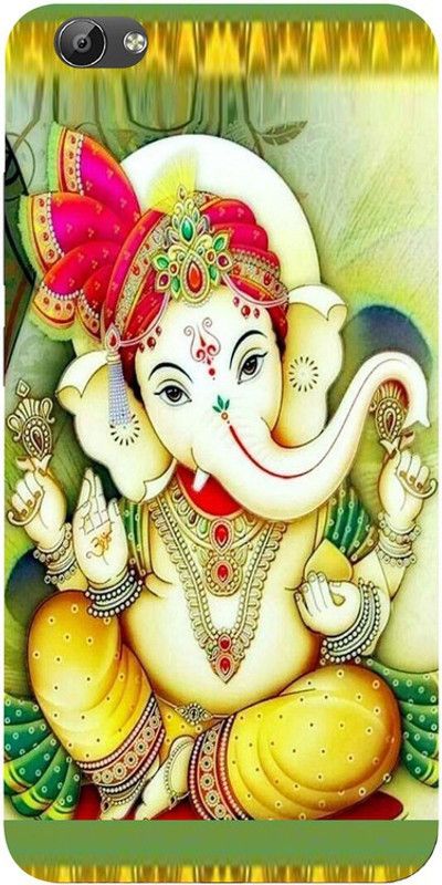 Golden Mask Back Cover for Vivo Y69 Lord Ganesh  (Multicolor, Waterproof, Silicon, Pack of: 1)