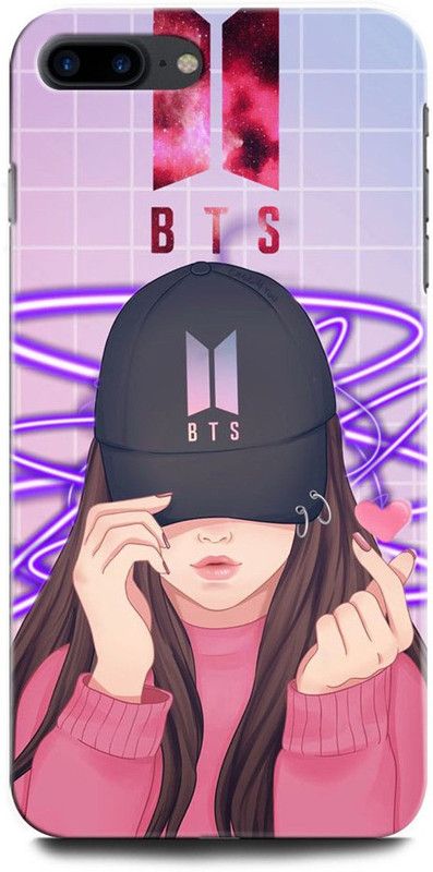 ORBIQE Back Cover for APPLE iPhone 8 Plus GIRL, ANIME, BTS, LOVELY GIRL, CARTOON, CUTE GIRL, DOLL  (Multicolor, Hard Case, Pack of: 1)