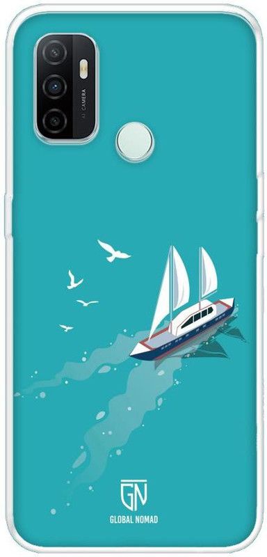 GLOBAL NOMAD Back Cover for Oppo A33 2020  (Blue, Grip Case, Silicon, Pack of: 1)