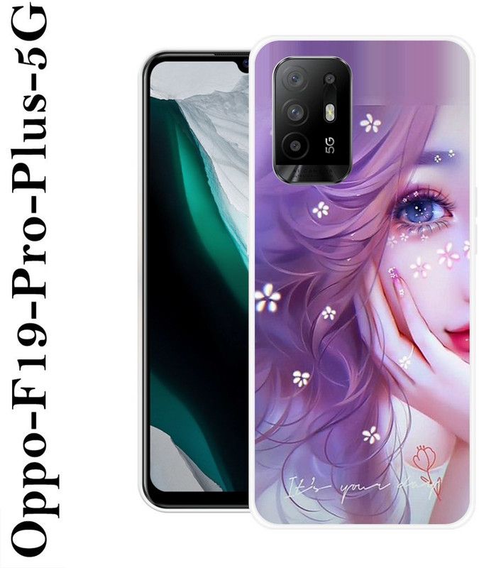 Sswastik Back Cover for Oppo F19 Pro Plus 5G  (Beige, Purple, Silicon)