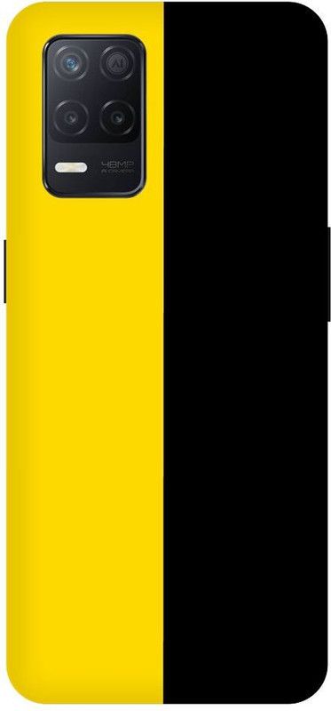 ThePrintlink Back Cover for Realme 8 5G, RMX3241, YELLOW, BLACK, BACKGROUND, COLOR  (Multicolor, Shock Proof, Pack of: 1)