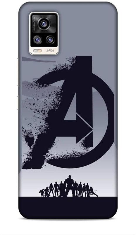 Printastic Back Cover for Vivo V20  (Blue, Black)
