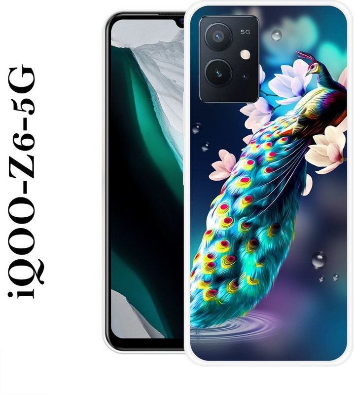 INDIALAND Back Cover for IQOO Z6 5G  (Multicolor, Silicon)