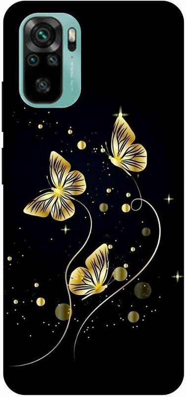 ThePrintlink Back Cover for Redmi Note 11 SE, MZB0CKAIN, GOLDEN BUTTERFLY, BIRD, TITLI, BLACK BIRD  (Multicolor, Shock Proof, Pack of: 1)