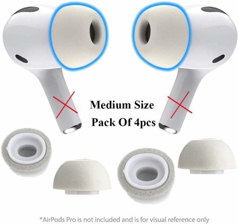 THE DARK NIGHT Crysendo Memory Foam 2 Pairs, 4 Pcs Eartips Earbuds Cov... In The Ear Headphone Cushion  (Pack of 1, Multicolor)