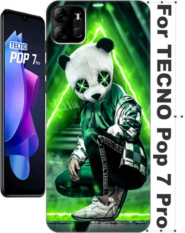 Burdak Back Cover for Tecno Pop 7 Pro 2664  (Black, Anti-radiation, Silicon, Pack of: 1)