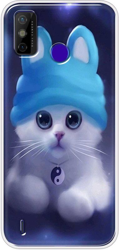 Unitrend Back Cover for Tecno Spark Go 2020  (Blue, White, Grip Case, Silicon)