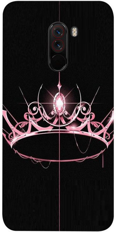 Golden mask Back Cover for Poco F1  (Black, Pink, Silicon)