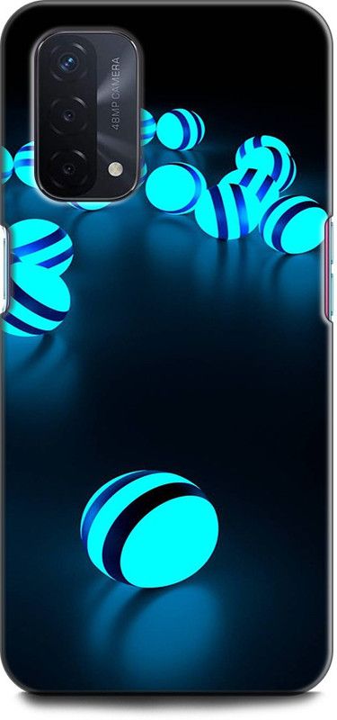 Afterglow Back Cover for Oppo A74 5G LUMINESCENT, LIGHT, LUMINESCENT, SPHERES, TURQUOISE  (Multicolor, Shock Proof, Pack of: 1)