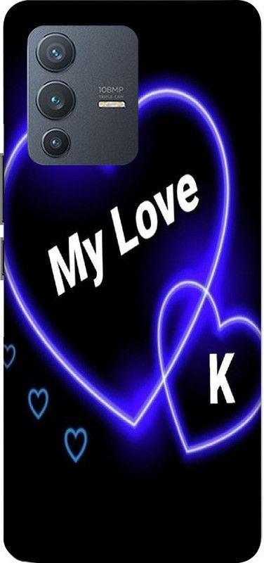 LUCKY MOBI.COM Back Cover for Vivo V23 Pro 5G ( LOVE K LETTER NAME) PRINTED BACK COVER  (Multicolor, Hard Case, Pack of: 1)