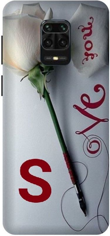 PHONE WALEY.COM Back Cover for Redmi Note 9 Pro, M2003J6A1I ,S letter,S name S word , Printed Back Cover  (White, Hard Case, Pack of: 1)