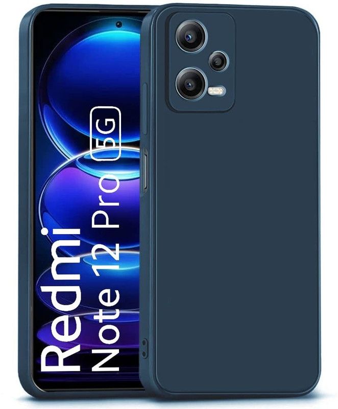 S-Softline Back Cover for Redmi Note 12 Pro 5G, inner Soft Microfiber Cloth Cushion Lining Flexible Rubberised Case  (Black, Pack of: 1)