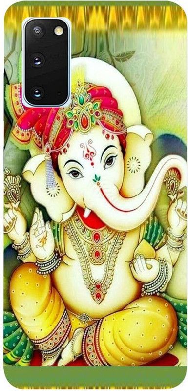 Golden Mask Back Cover for Samsung Galaxy S20 Lord Ganesh  (Multicolor, Waterproof, Silicon, Pack of: 1)