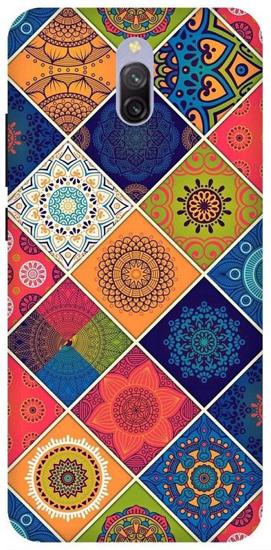UMPRINT Back Cover for Redmi 8A Dual/MZB9028IN Flower, Mandala Patterns Printed Back Cover  (Multicolor, Hard Case, Pack of: 1)