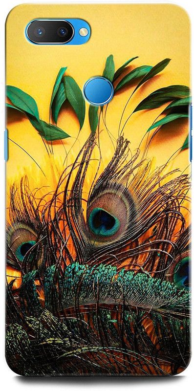 ORBIQE Back Cover for Realme 2 RMX1805 MOR PANKH, PEACOCK FEATHER, GREEN, TEXTURE  (Multicolor, Hard Case, Pack of: 1)
