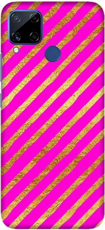 PNBEE Back Cover for Realme C15, RMX2180 - Lining Print  (Multicolor, Hard Case, Pack of: 1)