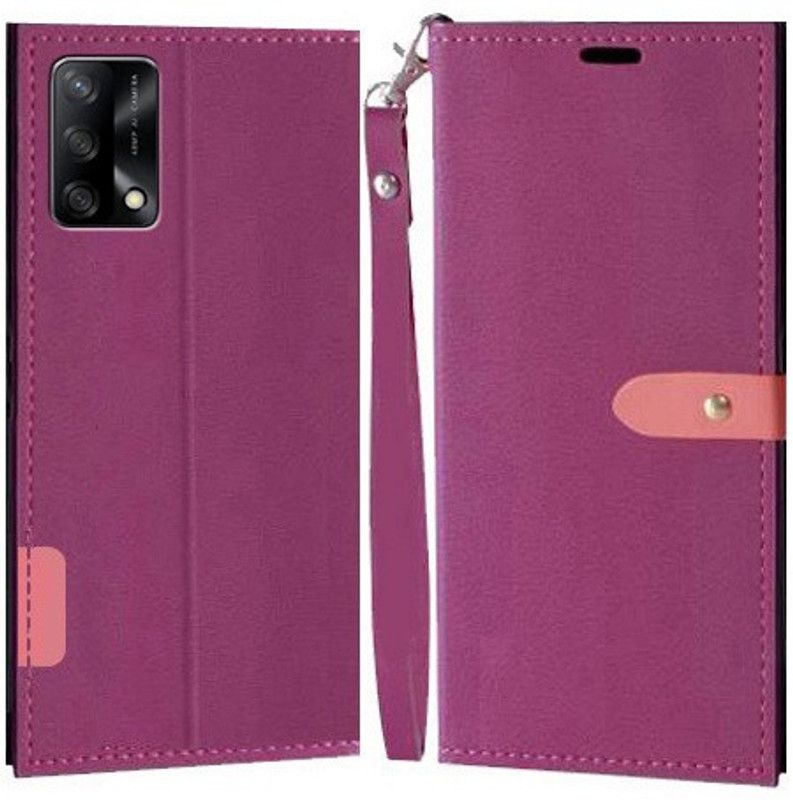 YAYAVAR Flip Cover for OPPO F19s, OPPO F19  (Pink, Grip Case, Pack of: 1)