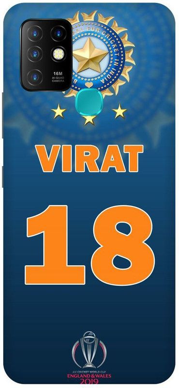FIKORA Back Cover for Infinix Hot 10, X682B, VIRAT, KOHLI, INDIAN, PLAYER, RCB  (Blue, Hard Case, Pack of: 1)